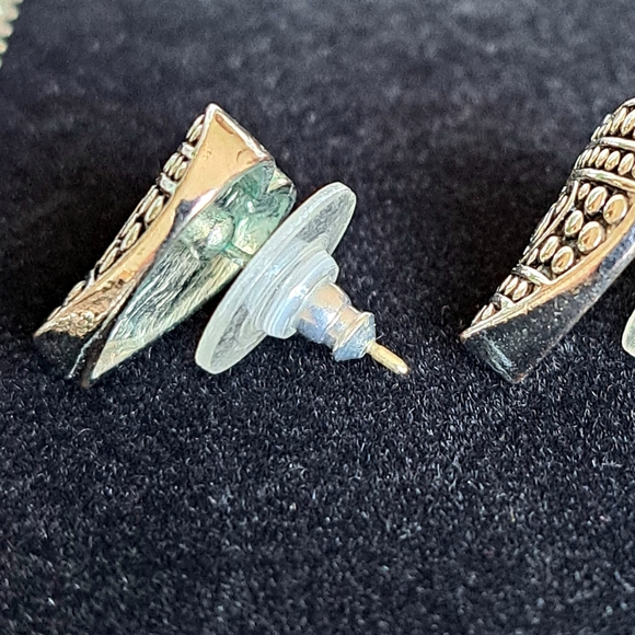 NEW WOMEN'S LARIAT NECKLACE AND EARRINGS SET SILVER PLATED WITH SLIDER - Picture 7 of 7